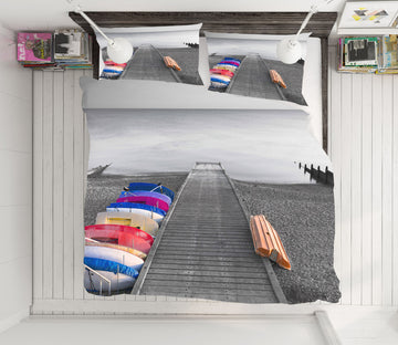 3D Seaside Bridge 8585 Assaf Frank Bedding Bed Pillowcases Quilt