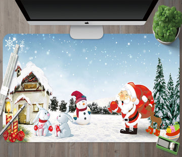 3D Cartoon Rabbit Deer 041 Desk Mat Mat AJ Creativity Home 