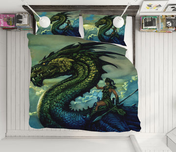 3D Great Dragon Mount 7011 Ciruelo Bedding Bed Pillowcases Quilt