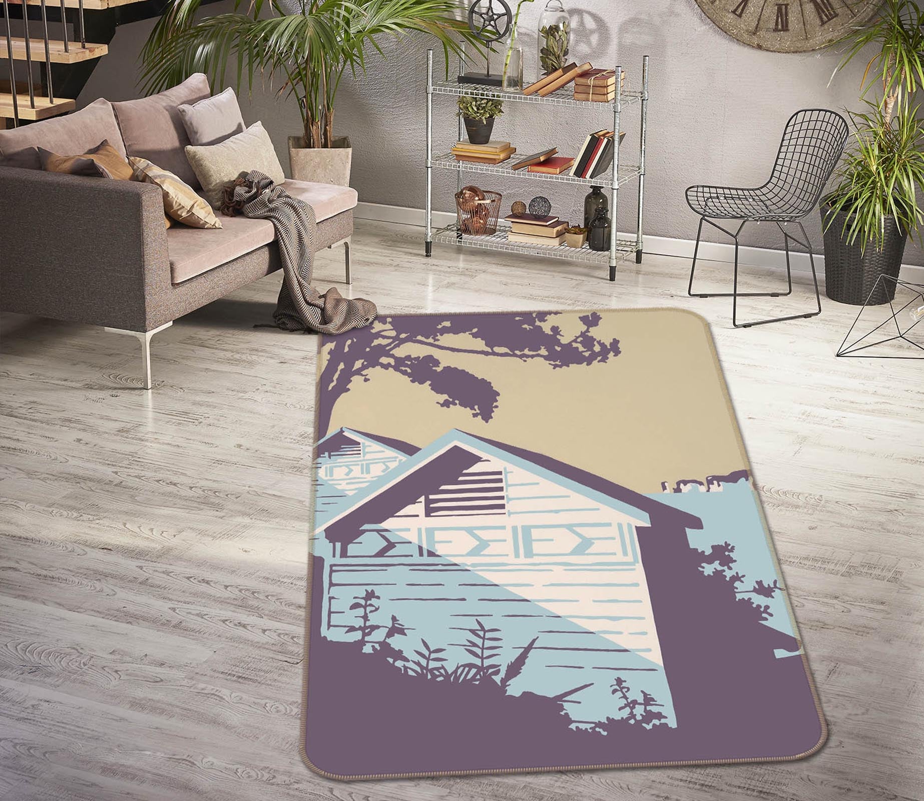 3D Old Harry Rocks 1107 Steve Read Rug Non Slip Rug Mat