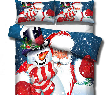 3D Santa Claus 32136 Christmas Quilt Duvet Cover Xmas Bed Pillowcases
