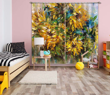 3D Yellow Sunflower 3012 Skromova Marina Curtain Curtains Drapes