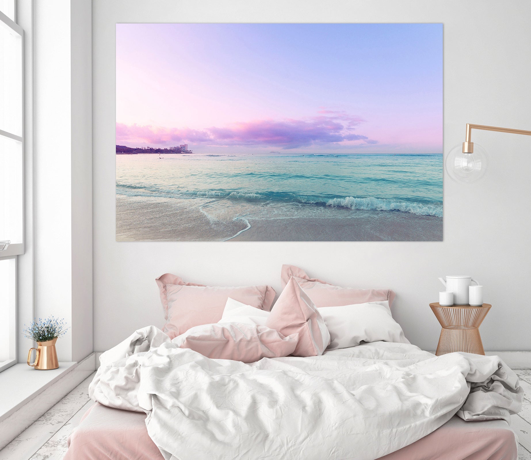 3D Purple Sky 015 Noirblanc777 Wall Sticker