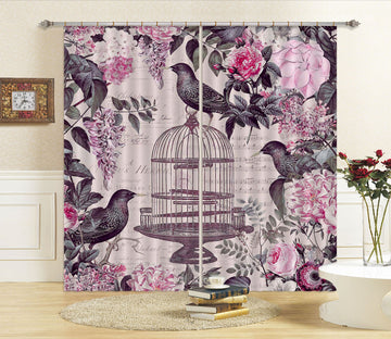 3D Birds Tweet 044 Andrea haase Curtain Curtains Drapes Wallpaper AJ Wallpaper 