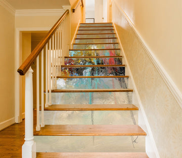3D Colorful Paint Texture 9806 Anne Farrall Doyle Stair Risers