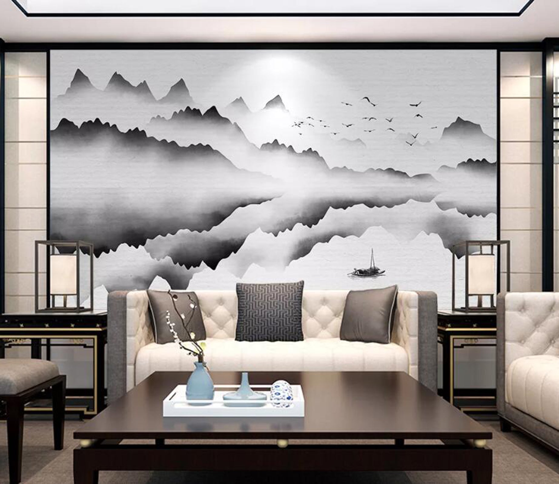 3D Misty Valley WC41 Wall Murals Wallpaper AJ Wallpaper 2 