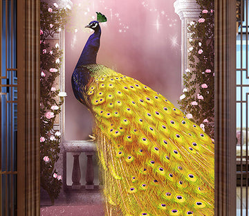 3D Elegant Peacock WG049 Wall Murals
