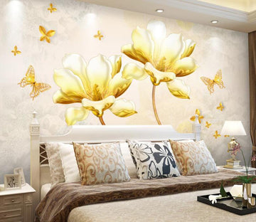 3D Golden Butterfly WC2353 Wall Murals