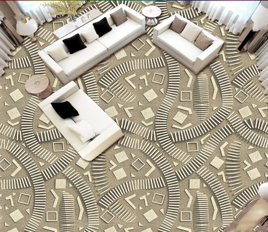 3D Letter Twists 194 Floor Mural  Self-Adhesive Sticker Bathroom Non-slip Waterproof Flooring Murals