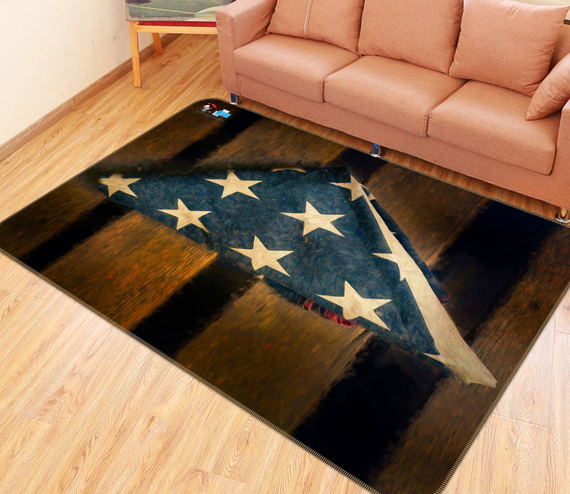 3D Star Handkerchief 5136 Beth Sheridan Rug Non Slip Rug Mat