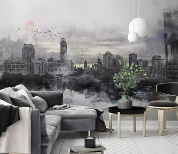 3D Grey City WG80 Wall Murals Wallpaper AJ Wallpaper 2 
