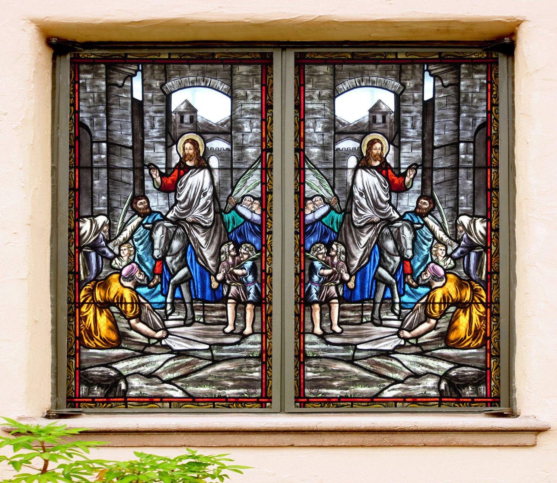 3D Royal Palace Horse 244 Window Film Print Sticker Cling Stained Glass UV Block