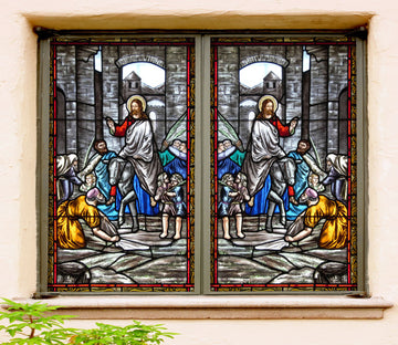 3D Royal Palace Horse 244 Window Film Print Sticker Cling Stained Glass UV Block