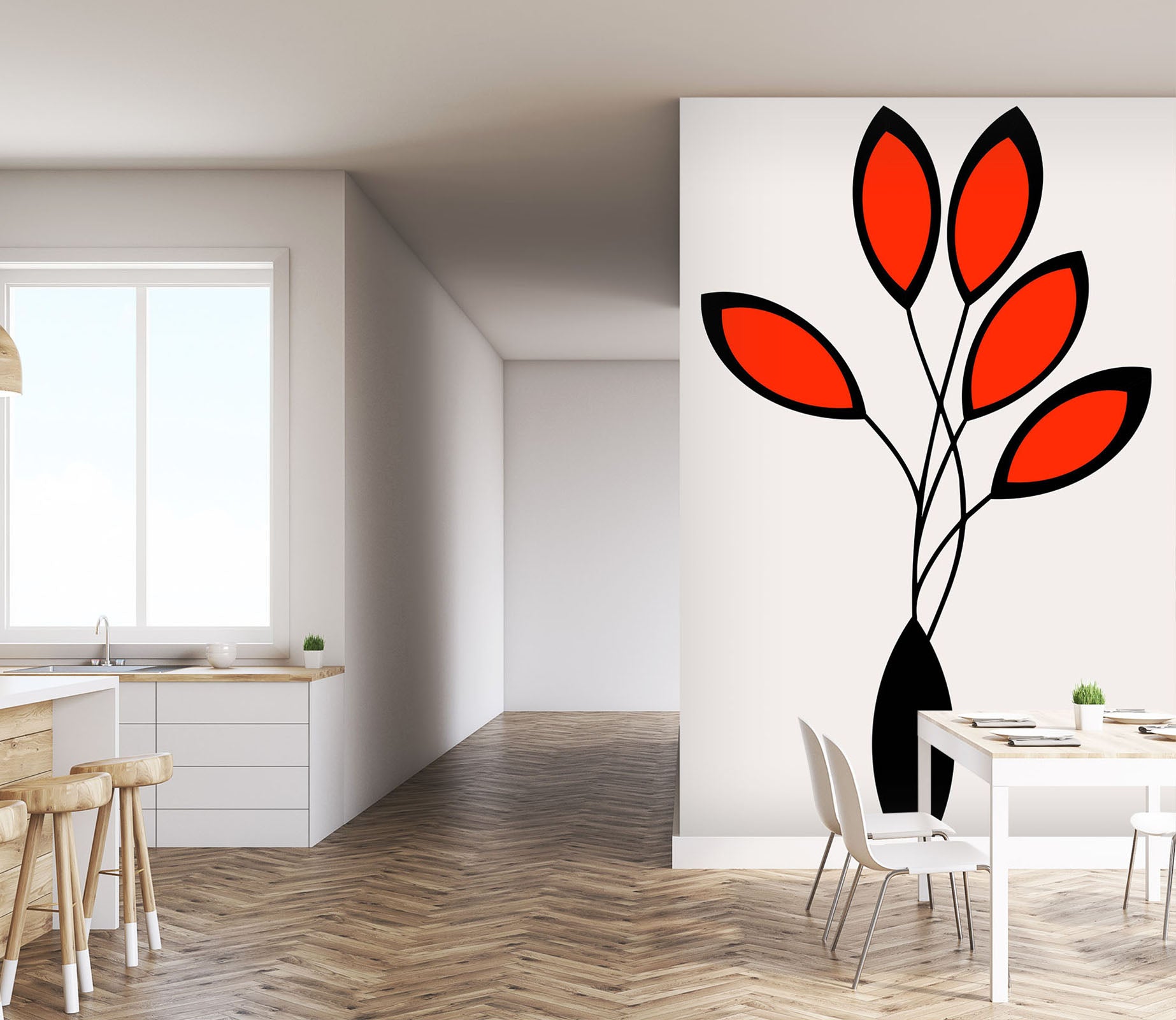 3D Yellow Leaves 1425 Boris Draschoff Wall Mural Wall Murals