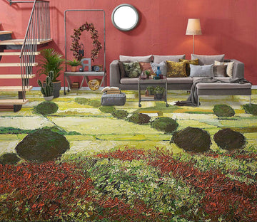 3D Grass Field Trees 9513 Allan P. Friedlander Floor Mural  Wallpaper Murals Self-Adhesive Removable Print Epoxy