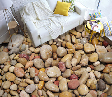 3D Textured Pebbles 008 Floor Mural  Wallpaper Murals Rug & Mat Print Epoxy waterproof bath floor