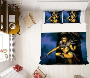 3D Eagle Woman 6199 Ciruelo Bedding Bed Pillowcases Quilt