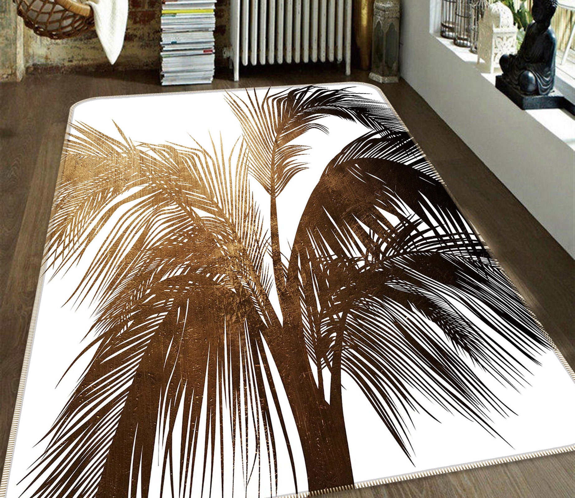 3D Sunset Tree 1116 Boris Draschoff Rug Non Slip Rug Mat