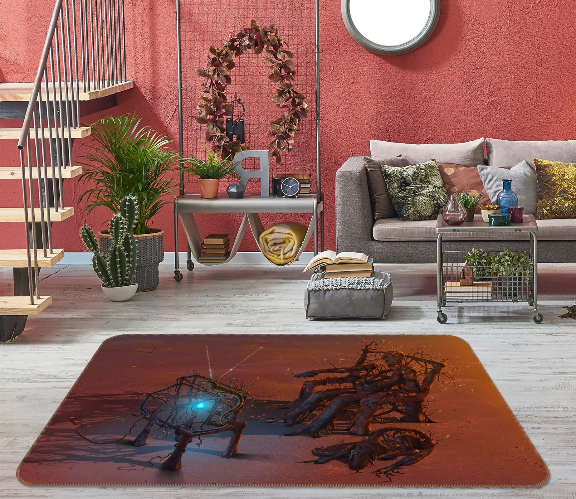 3D Remote 1096 Vincent Hie Rug Non Slip Rug Mat