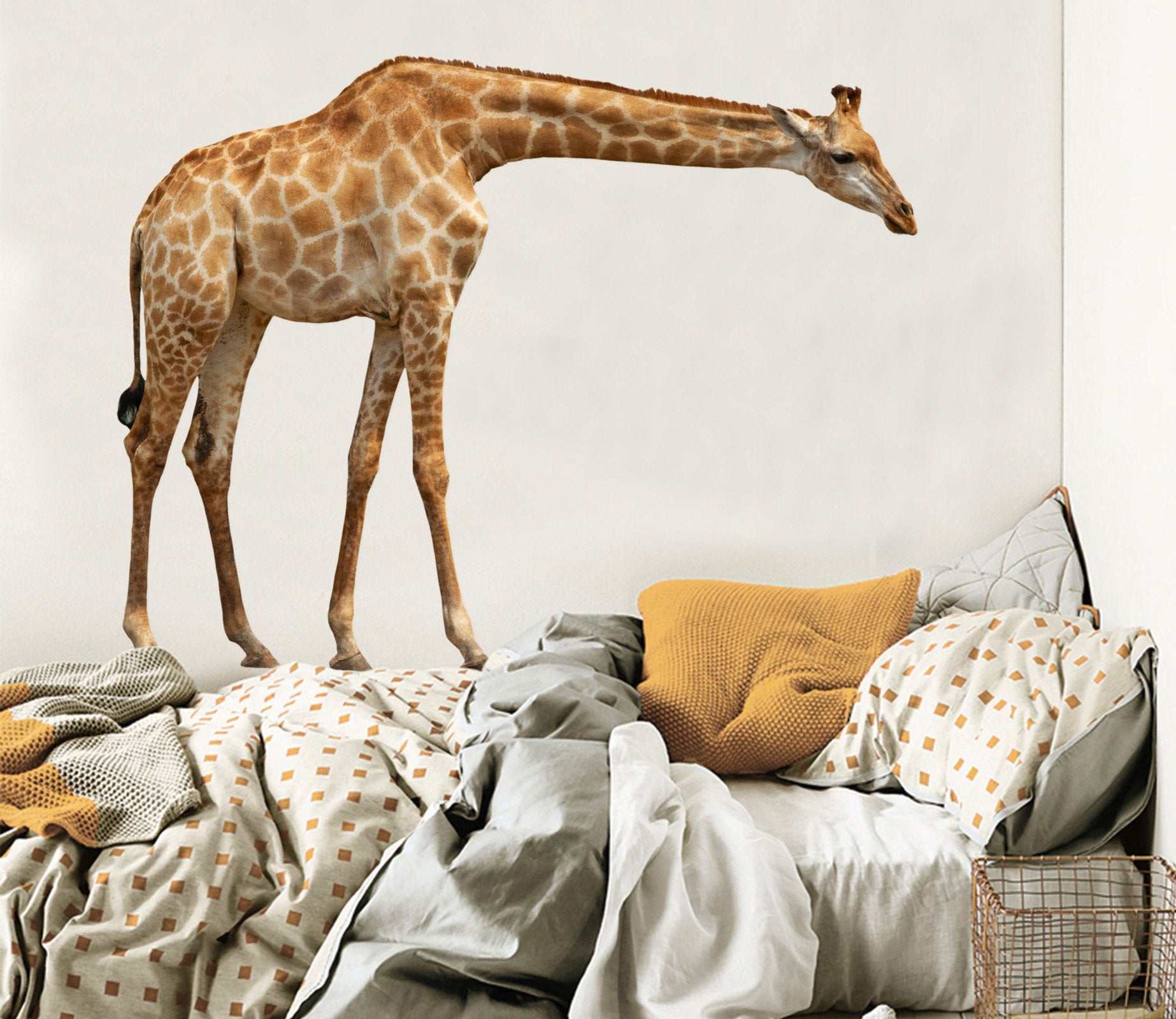 3D Giraffe's Neck 145 Animals Wall Stickers Wallpaper AJ Wallpaper 