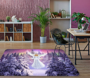 3D Snow Angel 1062 Jerry LoFaro Rug Non Slip Rug Mat