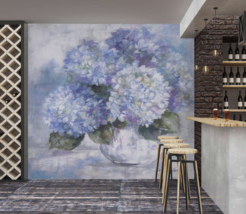 3D Blue Ball Flowers 3171 Debi Coules Wall Mural Wall Murals