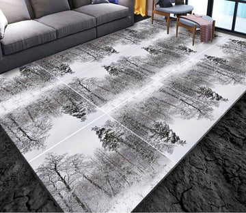 3D Grey Forest WG015 Non Slip Rug Mat Mat AJ Creativity Home 