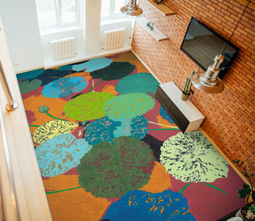 3D Painting Green Lotus Leaf 96119 Allan P. Friedlander Floor Mural  Wallpaper Murals Self-Adhesive Removable Print Epoxy