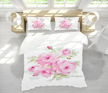 3D Flower Bush Pink 2129 Debi Coules Bedding Bed Pillowcases Quilt