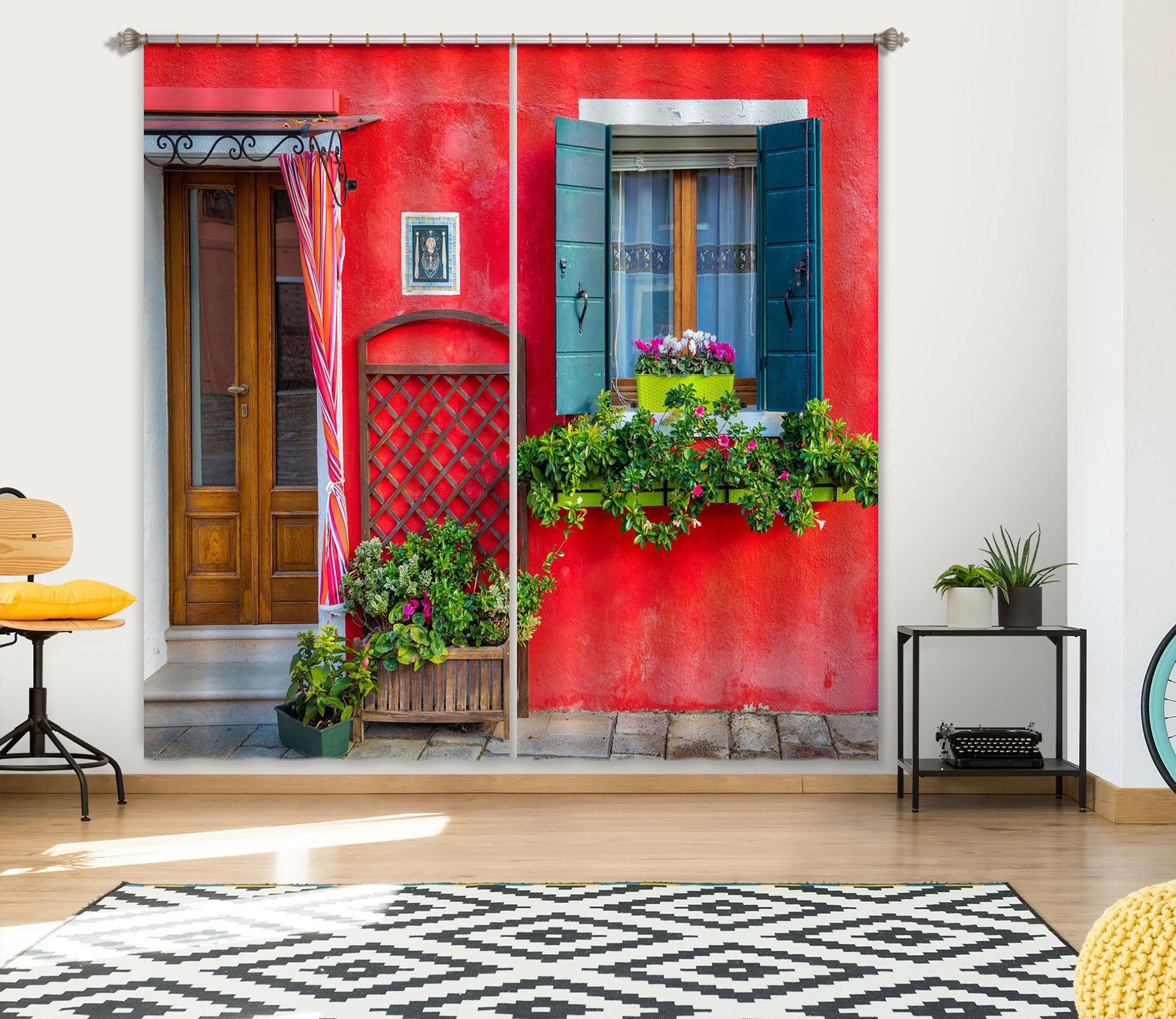 3D Green Plant 102 Marco Carmassi Curtain Curtains Drapes