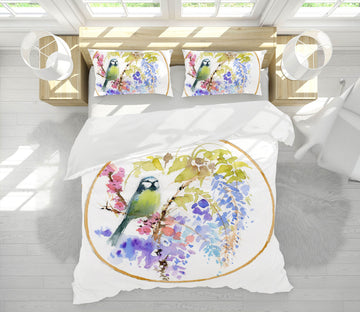 3D Embroidered Bird 2001 Anne Farrall Doyle Bedding Bed Pillowcases Quilt