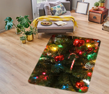 3D Colored Balls 56200 Christmas Non Slip Rug Mat Xmas