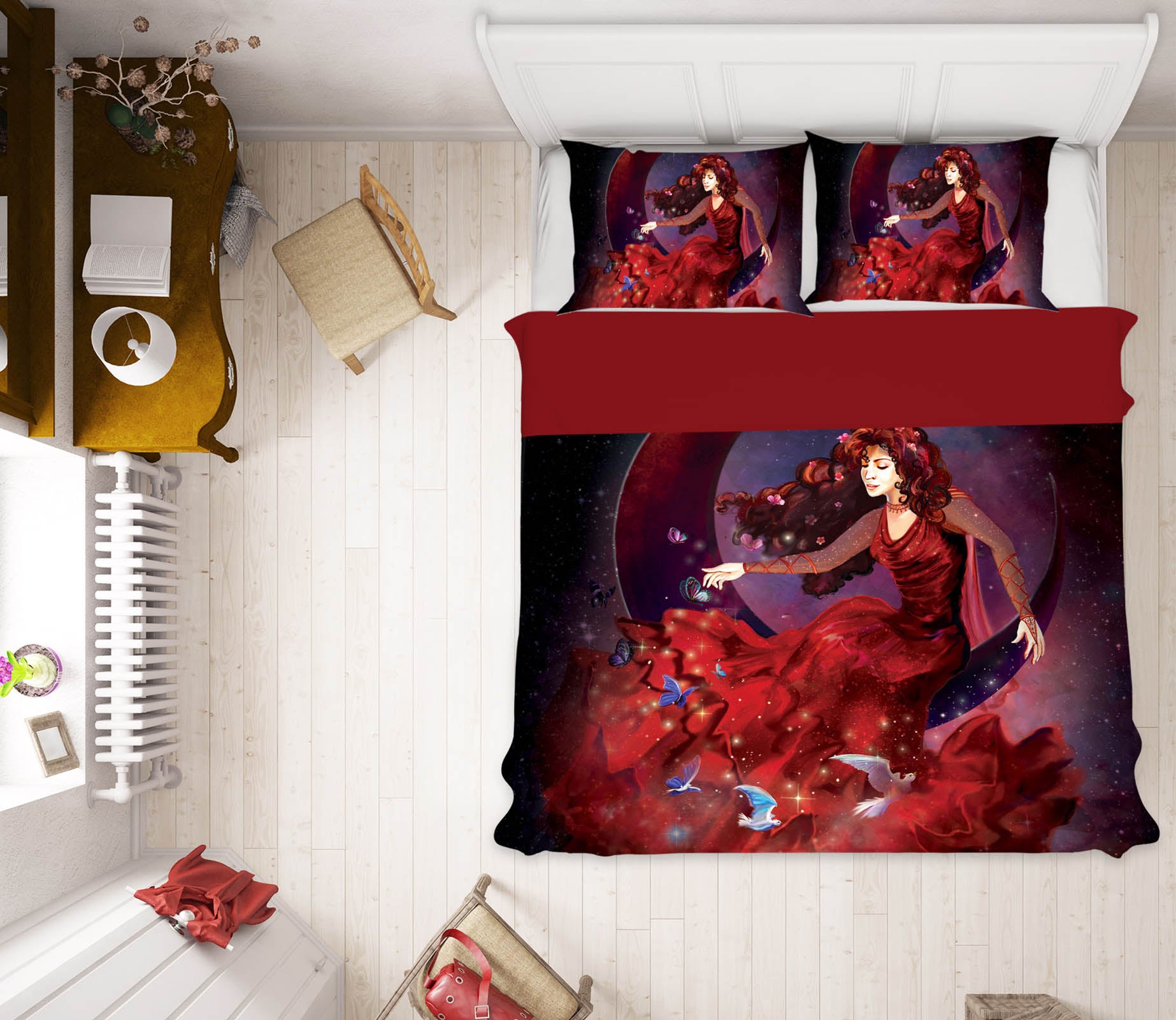 3D Girl Dress 113 Rose Catherine Khan Bedding Bed Pillowcases Quilt