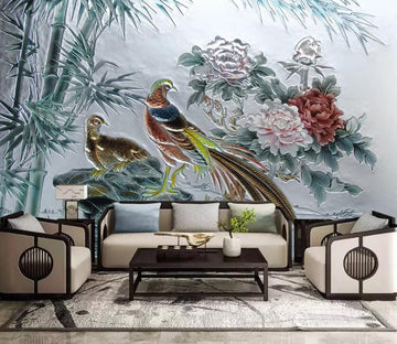 3D Rose Bird WC18 Wall Murals Wallpaper AJ Wallpaper 2 
