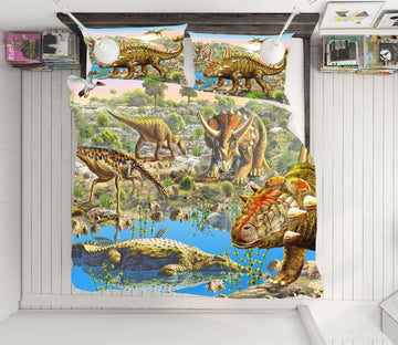 3D Dinosaur World 2101 Adrian Chesterman Bedding Bed Pillowcases Quilt