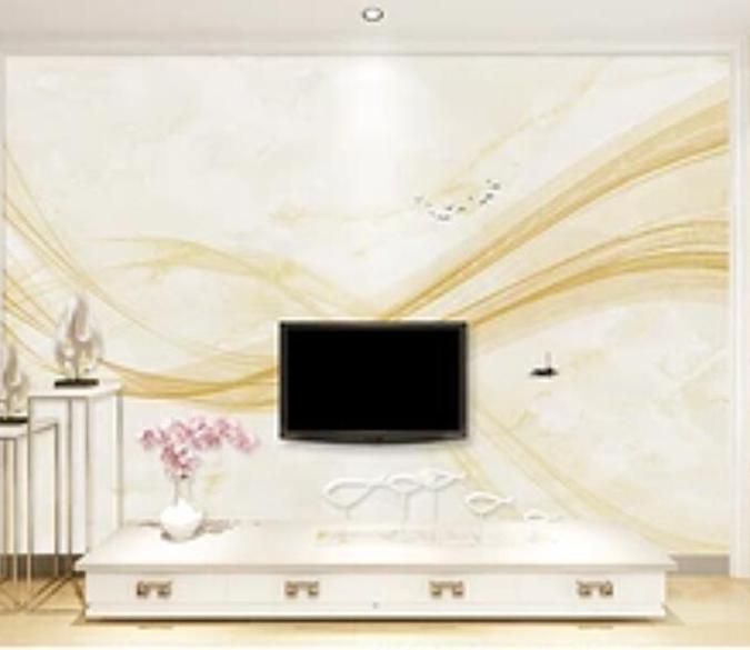 3D Yellow Wave 530 Wall Murals Wallpaper AJ Wallpaper 2 