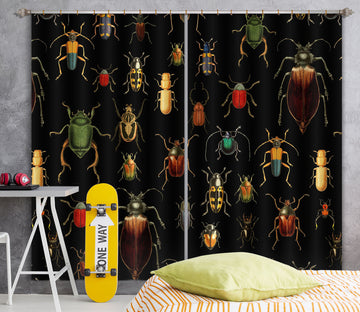 3D Colored Bug 121 Uta Naumann Curtain Curtains Drapes