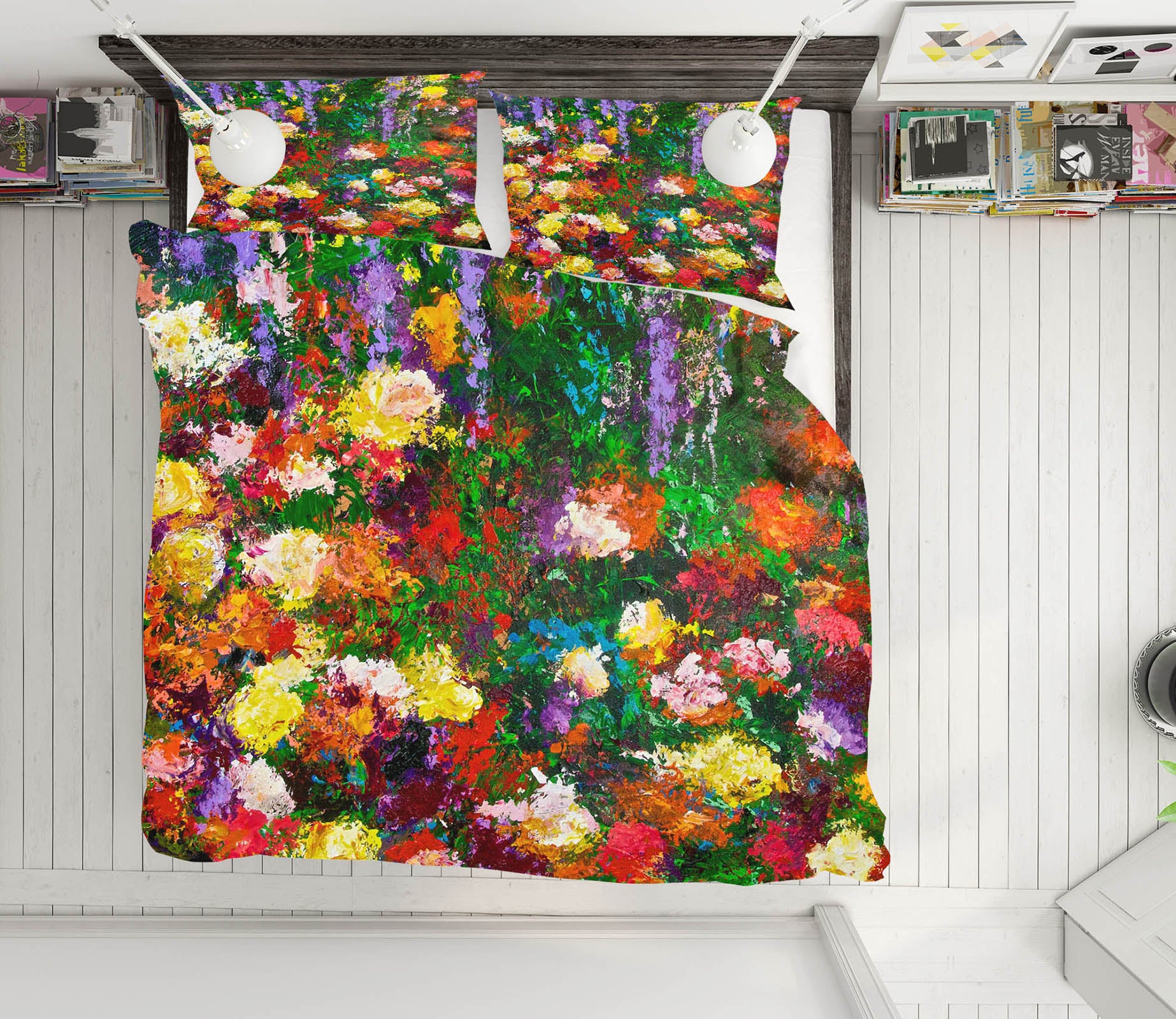 3D Wisteria Roses 1078 Allan P. Friedlander Bedding Bed Pillowcases Quilt