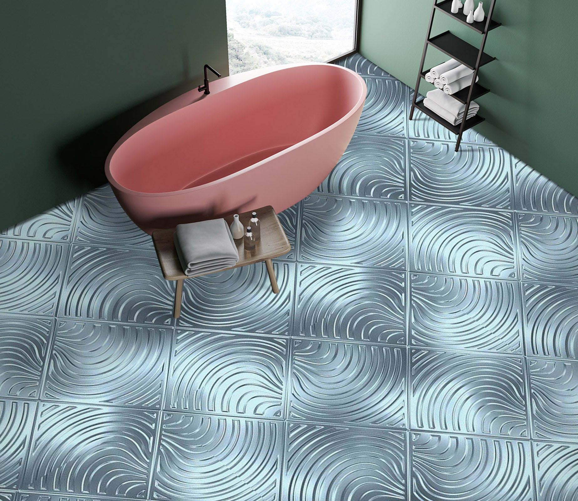 3D Bright Silver Pattern 365 Floor Mural  Wallpaper Murals Rug & Mat Print Epoxy waterproof bath floor