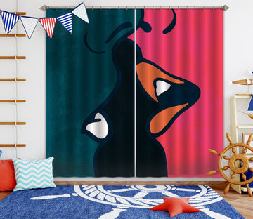 3D The Kiss-cc 059 Boris Draschoff Curtain Curtains Drapes