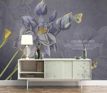 3D Gray Flowers 565 Wall Murals Wallpaper AJ Wallpaper 2 