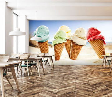 3D Beach Sunshine Ice Cream 254 Wallpaper AJ Wallpaper 2 