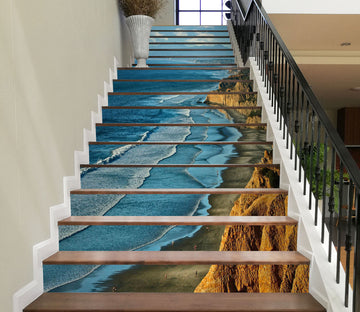 3D Seaside Beach 94141 Kathy Barefield Stair Risers
