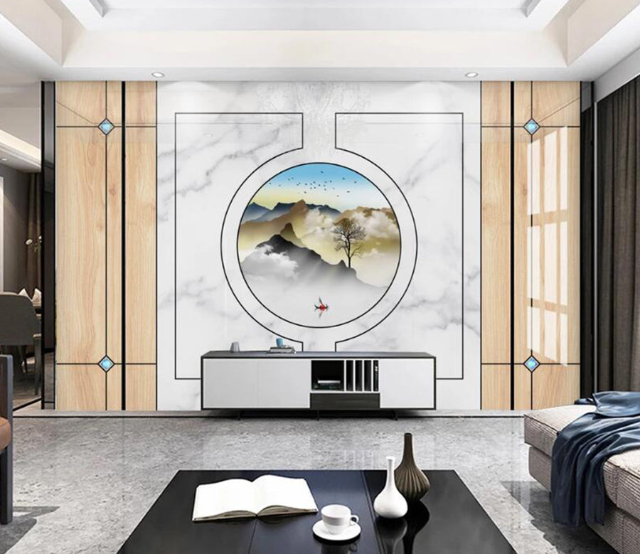 3D Refreshing Mountains 786 Wall Murals