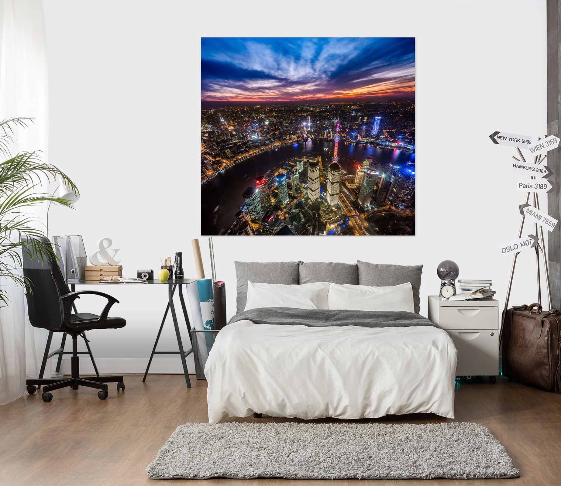 3D City Lights 163 Marco Carmassi Wall Sticker