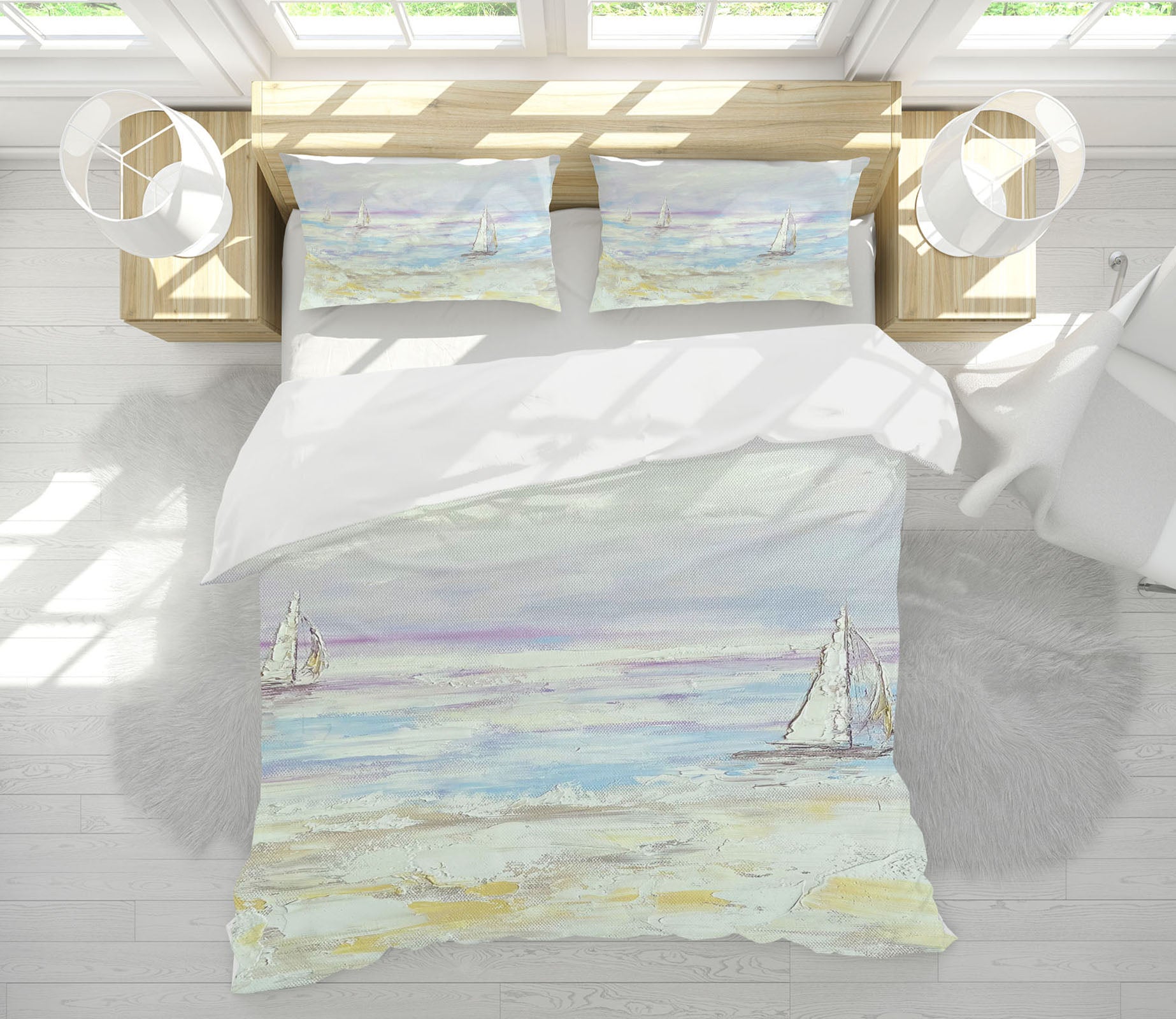 3D Sailing Boat 3794 Skromova Marina Bedding Bed Pillowcases Quilt Cover Duvet Cover
