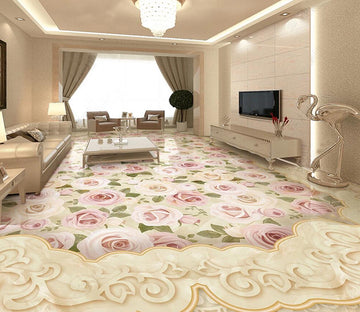 3D Dense Flowers 031 Floor Mural  Self-Adhesive Sticker Bathroom Non-slip Waterproof Flooring Murals