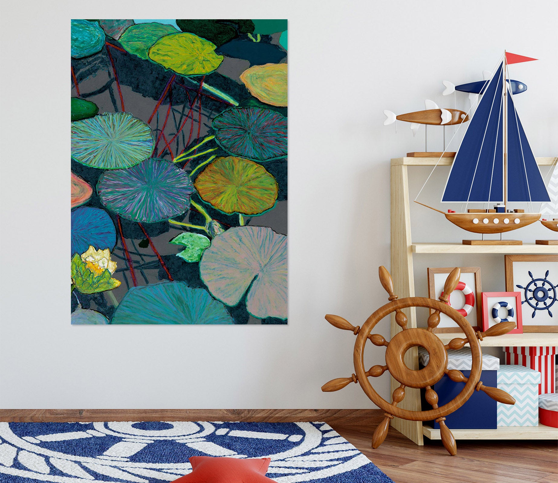 3D Lotus Leaf 279 Allan P. Friedlander Wall Sticker