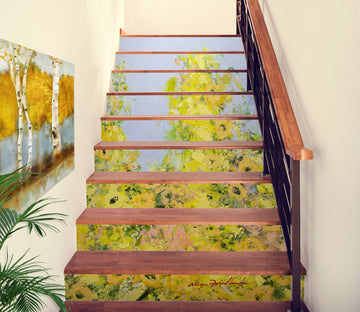 3D Yellow Flower Vine Garden 90114 Allan P. Friedlander Stair Risers