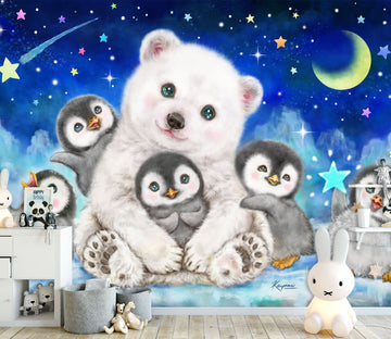 3D Cute Bear Penguin 5538 Kayomi Harai Wall Mural Wall Murals